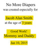 Personalized Children's Book, No More Diapers, Personalized Storybook For Kids - Connie's Personalized Music, Books & More