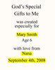 Gods Special Gifts To Me, Personalized Children's Book, Custom Name Book, Personalized Children's Storybook, Birthday Gift, Baby Shower Gift