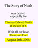 Personalized Children's Book, NOAH, A Personalized Book For Kid's - Connie's Personalized Music, Books & More