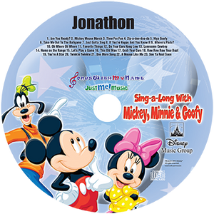 Mickey and Minnie Mouse & Goofy Personalized Music Cd, Mickey Mouse Cd - Connie's Personalized Music, Books & More