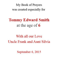 Personalized Children's Book, My Book Of Prayers, A Personalized Storybook